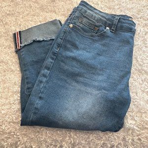 Sandpiper Cropped Striped Cuff Jeans Womens Size 10P